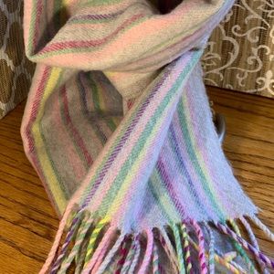 Soft Merino Scarf Ireland Pastel Stripe *SM HOLES*